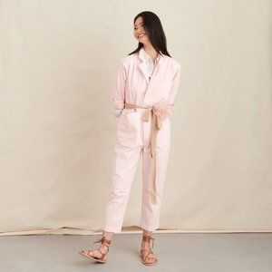 ALEX MILL cotton twill jumpsuit, pale pink, XL